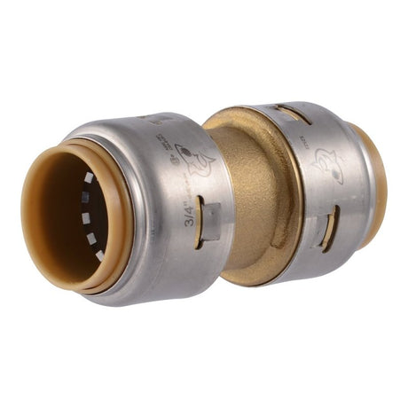 SharkBite Max Series UR016A Pipe Coupling, 3/4 in, Brass, 250 psi Pressure