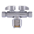 SharkBite Max Series URDS123838 Dual Outlet Stop Ball Valve, 1/2 x 3/8 x 3/8 in Connection, 125 psi Pressure