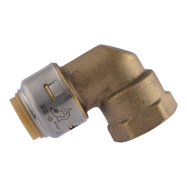 SharkBite UR308A Adapter Elbow, 1/2 in, 90 deg Angle, Brass, 200 psi Pressure