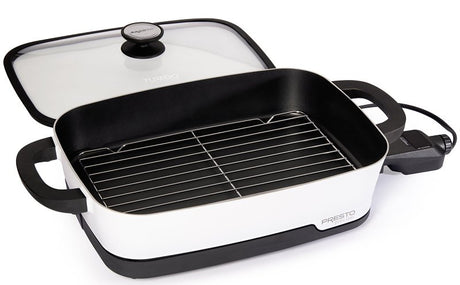 Presto Tuxedo 06854 Skillet Multi-Cooker, 16 in W Cooking Surface, 1500 W, White, Digital Control, Pack of 2