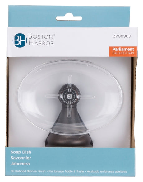 Boston Harbor L5059P-50-10-3L Soap Dish, Wall Mounting, Acrylic Tray/Zinc, Oil-Rubbed Bronze