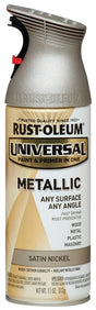Rust-Oleum 249130 Spray Paint, Metallic, Satin Nickel, 11 oz Can