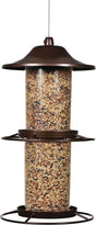 Perky-Pet 325S Panorama Bird Feeder, 4.5 lb, Powder-Coated Rustic Brown, Hanging Mounting