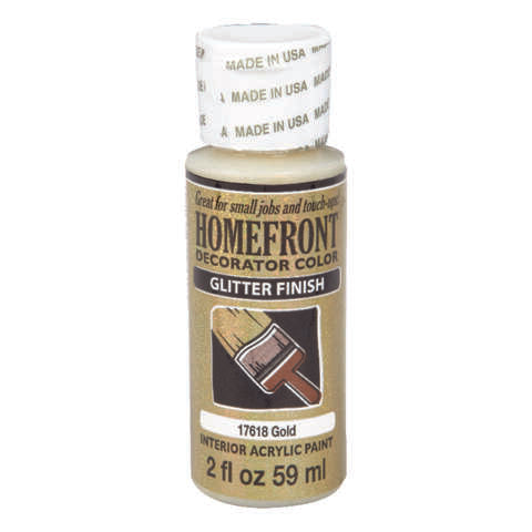 Homefront Glitter Gold Hobby Paint 2 oz, Pack of 3