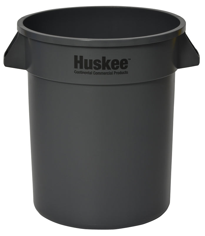 Continental Commercial 2000GY Trash Receptacle, 20 gal Capacity, Plastic, Gray