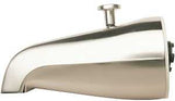 Plumb Pak PP825-31BN Bathtub Spout, 16.9 in L, 4-3/8 in W, 8 in H, 3/4 in Connection, IPS, Brushed Nickel