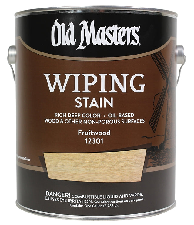 Old Masters 12301 Wood Stain, Fruitwood, Liquid, 1 gal, Can, Pack of 2