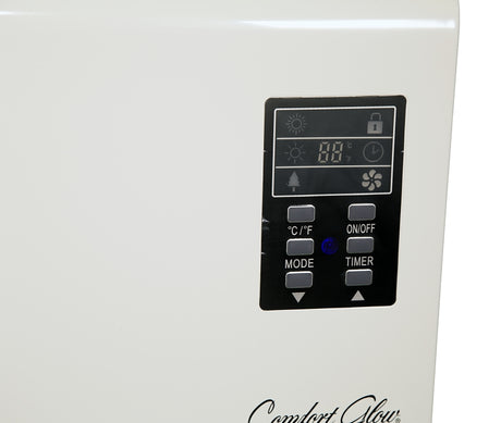 Comfort Glow QWH2100 Comfort Furnace, 15 A, 120 VAC, 1500 W, 5120 Btu, 1000 sq-ft Heating Area, Remote Control