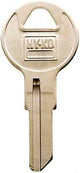 Hy-Ko 11010IL9 Key Blank, Brass, Nickel, For: Illinois Cabinet, House Locks and Padlocks, IL9 Key Number, Pack of 10