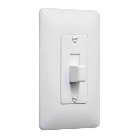 TayMac Masque White 1 gang Plastic Toggle Wall Plate 5 pk