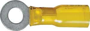 Gardner Bender Xtreme AMT-106 Ring Terminal, 600 V, 12 to 10 AWG Wire, #8 to 10 Stud, Nylon Insulation, Yellow