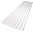 Palruf 101336 Corrugated Roofing Panel, 8 ft L, 26 in W, 0.032 in Thick Material, PVC, White, Pack of 10