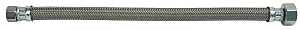 BrassCraft PSB840 Faucet Connector, 1/2 in Inlet, FIP Inlet, 1/2 in Outlet, FIP Outlet, Polymer Tubing, 12 in L