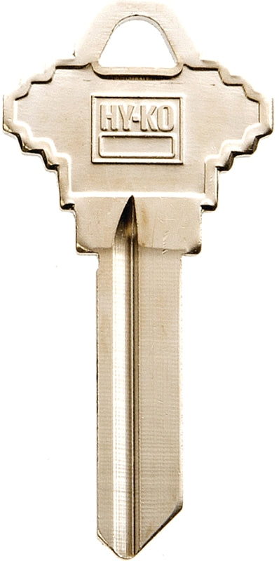 Hy-Ko 11010SC4 Key Blank, Brass, Nickel, For: Schlage Cabinet, House Locks and Padlocks, SC4 Key Number, Pack of 10