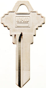 Hy-Ko 21250SC1 Key Blank, Brass, Nickel, For: Schlage SC1 Keyways, Pack of 50