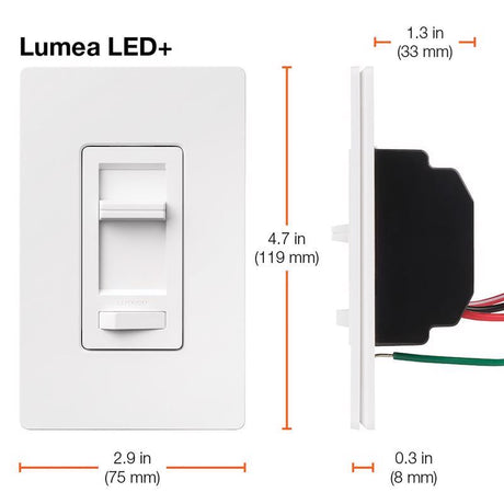 Lutron Lumea White 150 W 3-Way Dimmer Switch 1 pk