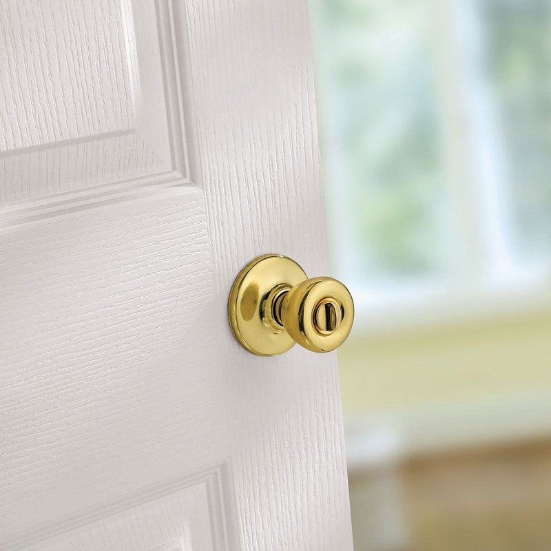 Kwikset 300T 3 6AL RCS V1 Privacy Lockset, 1-7/8 in Dia Knob, 2-5/8 in W x 2-5/8 in H Dimensions, Zinc