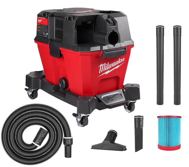 Milwaukee M18 FUEL 0910-20 Wet/Dry Vacuum, 6 gal, 87 cfm Air, Cartridge, 18 V