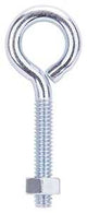 ProSource LR270 Eye Bolt, 6 mm Thread, Machine Thread, 1-3/8 in L Thread, 31/32 in Dia Eye, 130 lb Working Load, Steel, Pack of 20
