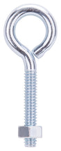 ProSource LR270 Eye Bolt, 6 mm Thread, Machine Thread, 1-3/8 in L Thread, 31/32 in Dia Eye, 130 lb Working Load, Steel, Pack of 20