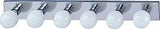 Boston Harbor V5CH06 Vanity Bar Fixture, 100 W, 6-Lamp, G Lamp, Steel Fixture, Chrome Fixture, Chrome Fixture