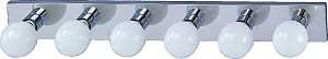 Boston Harbor V5CH06 Vanity Bar Fixture, 100 W, 6-Lamp, G Lamp, Steel Fixture, Chrome Fixture, Chrome Fixture