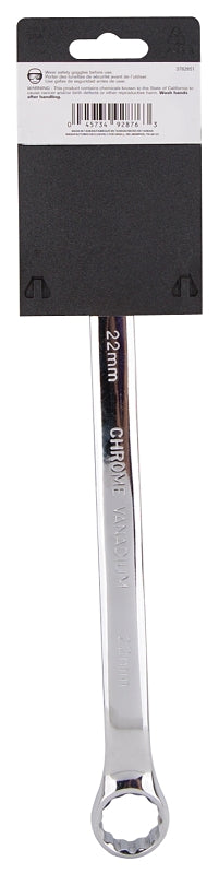 Vulcan MT6549936 Combination Wrench, Metric, 22 mm Head, Chrome Vanadium Steel