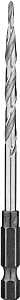 DEWALT DW2538 Drill Bit, 11/64 in Dia, 3-1/2 in OAL, Countersink, Spiral Flute, 2-Flute, 1/4 in Dia Shank, Hex Shank