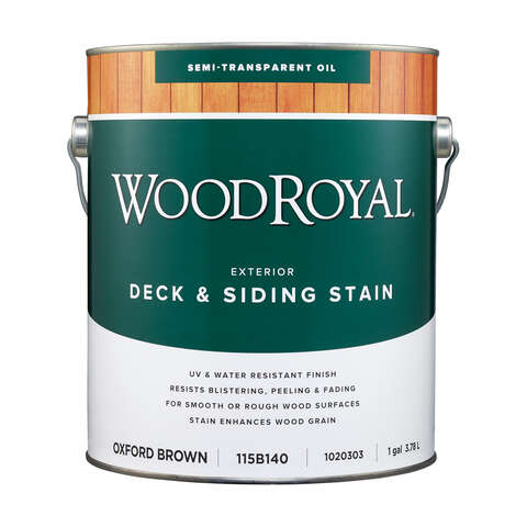 Ace Wood Royal Semi-Transparent Oxford Brown Oil-Based Deck and Siding Stain 1 gal, Pack of 2