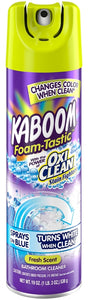 Kaboom Foam-Tastic 35270 Bathroom Cleaner, 19 oz, Liquid, Citrus, Dark Blue