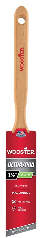 Wooster 4153-1-1/2 Paint Brush, 1-1/2 in W, 2-7/16 in L Bristle, Nylon Bristle, Sash Handle