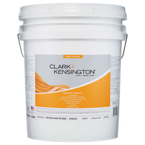 Clark+Kensington Semi-Gloss Tint Base Mid-Tone Base Premium Paint Exterior 5 gal