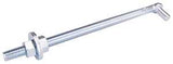 ProSource LR084 Bolt Hook, 5/8 in Thread, 10 in L Thread, 12 in L, Steel, Zinc-Plated