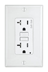 Leviton SmartlockPro 20 amps 125 V Duplex White AFCI/GFCI Dual Function Outlet 5-20R 1 pk