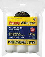 Purdy White Dove 14F864000 Paint Roller Cover, 1/2 in Thick Nap, 9 in L, Dralon Fabric Cover