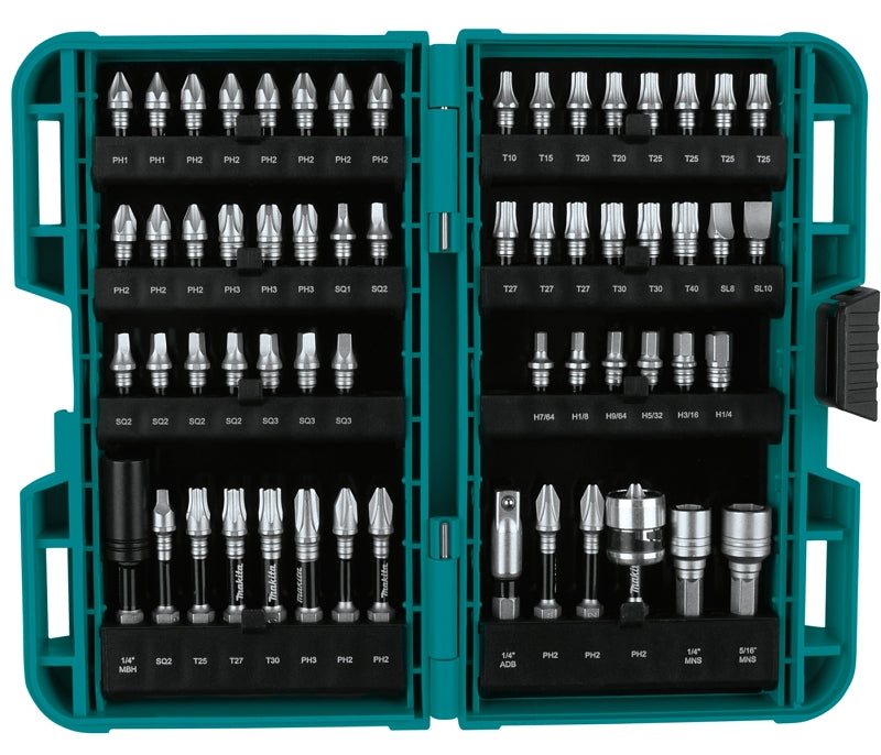 Makita Impact XPS E-01644 Impact Bit Set, 60-Piece, Steel