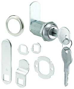 Defender Security U 9945KA Drawer and Cabinet Lock, Keyed Lock, Y11 Yale Keyway, Stainless Steel, Chrome