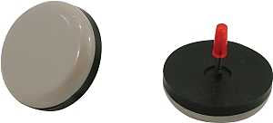 Shepherd Hardware 9469 Furniture Pad, Round, 7/8 in Dimensions, Polyethylene, Black/Tan, 8 PK