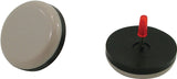 Shepherd Hardware 9469 Furniture Pad, Round, 7/8 in Dimensions, Polyethylene, Black/Tan, 8 PK
