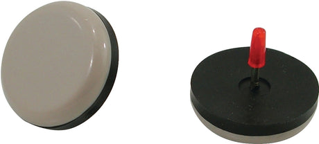Shepherd Hardware 9469 Furniture Pad, Round, 7/8 in Dimensions, Polyethylene, Black/Tan, 8 PK