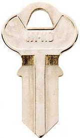 Hy-Ko 11010CG1 Key Blank, Brass, Nickel, For: Chicago Cabinet, House Locks and Padlocks, CG1 Key Number, Pack of 10