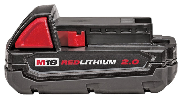 Milwaukee M18 REDLITHIUM 48-11-1820 Rechargeable Battery Pack, 18 V Battery, 2 Ah, 1 hr Charging