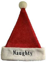 Hometown Holidays 28703 Naughty/Nice Santa Hat, Faux Fur, Red/White, Pack of 36