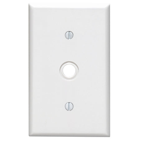 Leviton White 1 gang Plastic Cable/Telco Wall Plate 1 pk