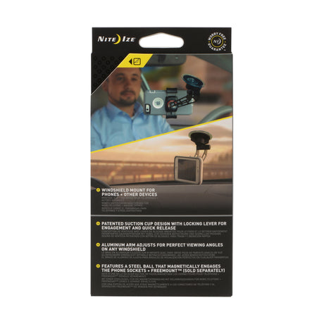 Nite Ize Steelie Black/Silver Windshield Cell Phone Mount For All Mobile Devices