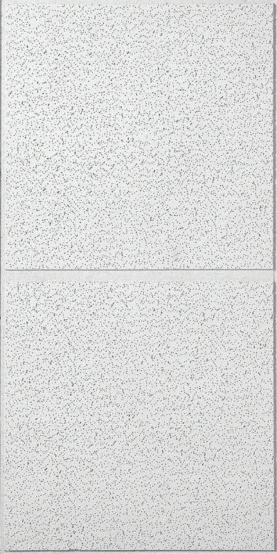 USG R2742N Ceiling Panel, 4 ft L, 2 ft W, 3/4 in Thick, Mineral Fiber, White