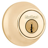 Kwikset 6603RCALRCSK3BX Deadbolt, Polished Brass, 2-3/8 to 2-3/4 in Backset, K3 Keyway, Pack of 3