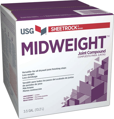 Sheetrock Midweight 380423060 Joint Compound, Paste, Off-White, 3.5 gal