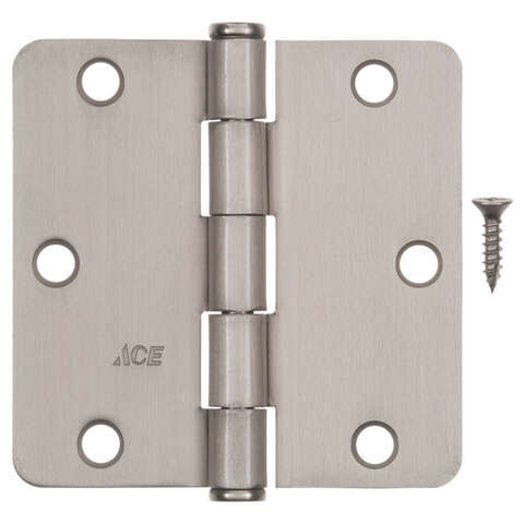 Ace 3-1/2 in. L Satin Nickel Residential Door Hinge 1 pk