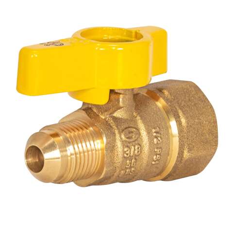 BrassCraft Magne Flo 3/8 in. Flare X 1/2 in. FIP Brass Gas Ball Valve